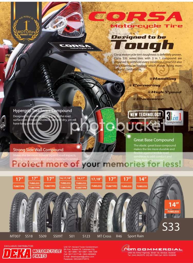 Harga Ban Corsa 110 70 17 Tubeless - Murah Online